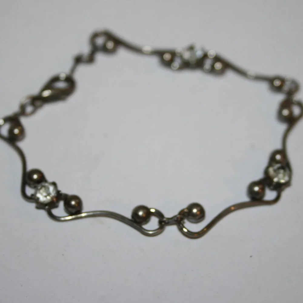Beautiful silver and rhinestone bracelet 7